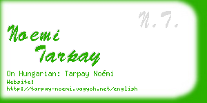 noemi tarpay business card